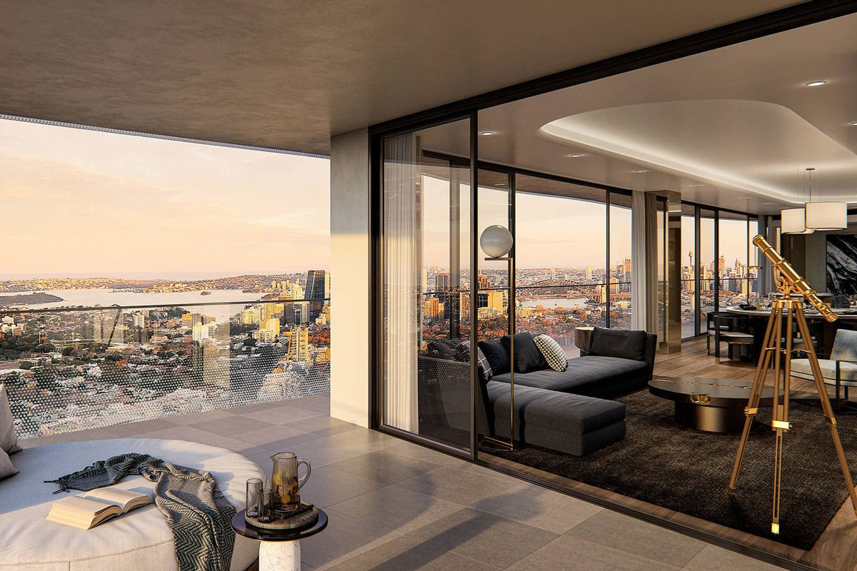 Modern residence exterior at dusk